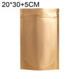 100 PCS/Set Matte Aluminum Foil Snack Stand-up Pouch, Size:20x30+5cm(Gold) - Preservation Supplies by PMC TechLife | Online Shopping South Africa | PMC TechLife | Buy Now Pay Later Mobicred
