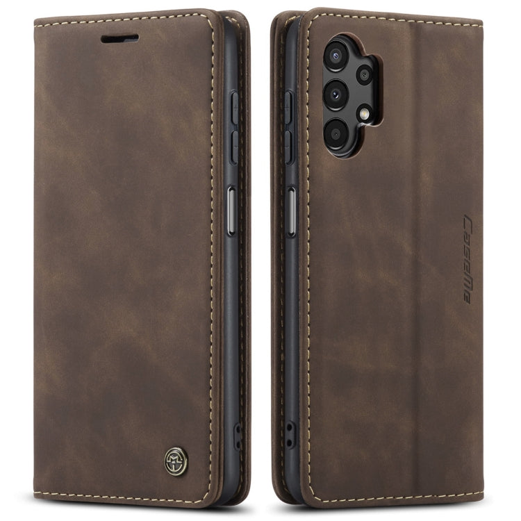 For Samsung Galaxy A13 4G/A13 5G/A04S/A04/M13 5G CaseMe 013 Multifunctional Horizontal Flip Leather Phone Case(Coffee)
