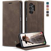 For Samsung Galaxy A13 4G/A13 5G/A04S/A04/M13 5G CaseMe 013 Multifunctional Horizontal Flip Leather Phone Case(Coffee)