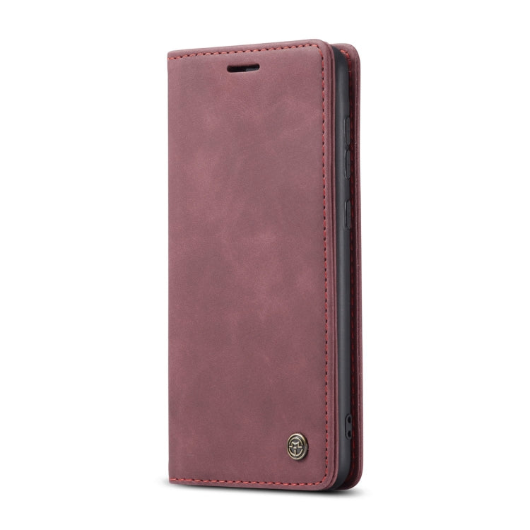 For Samsung Galaxy A33 5G CaseMe 013 Multifunctional Horizontal Flip Leather Phone Case(Wine Red)