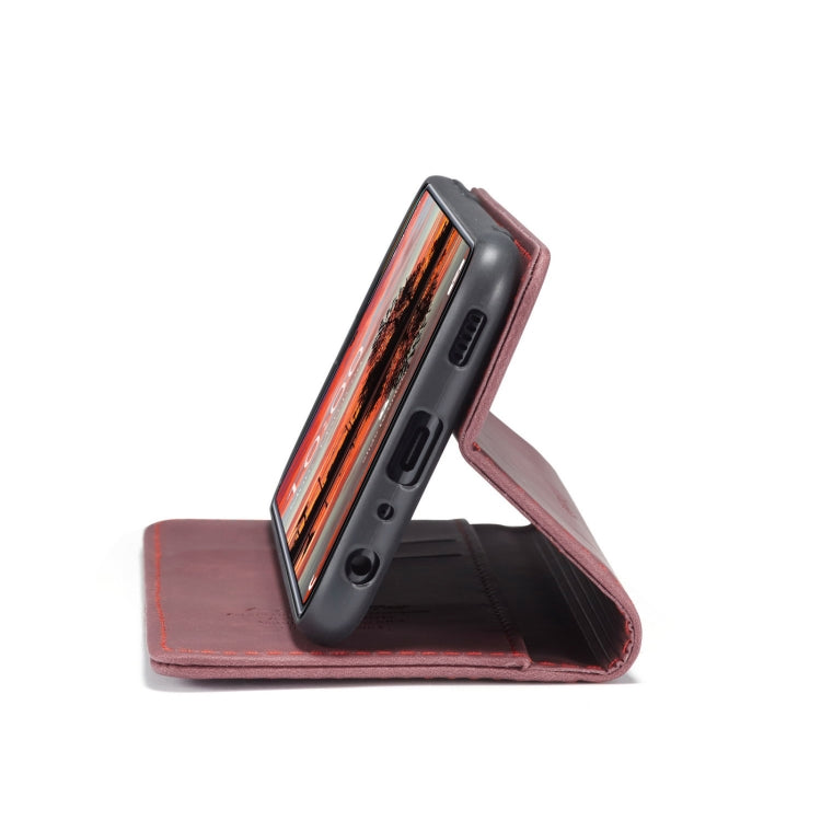 For Samsung Galaxy A33 5G CaseMe 013 Multifunctional Horizontal Flip Leather Phone Case(Wine Red)