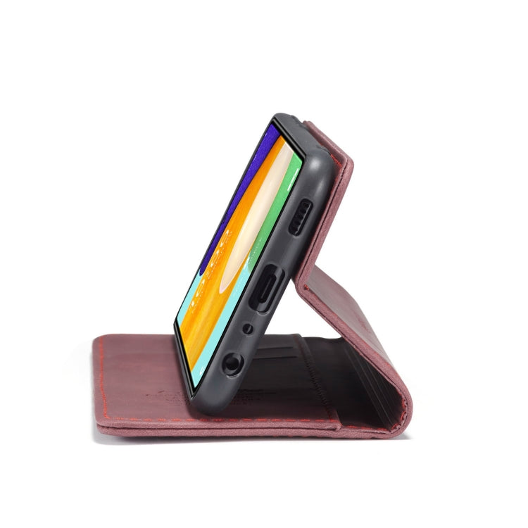 For Samsung Galaxy A53 5G CaseMe 013 Multifunctional Horizontal Flip Leather Phone Case(Wine Red)