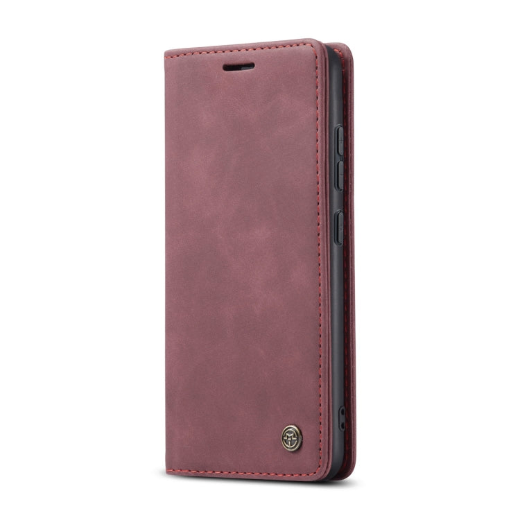 For Samsung Galaxy S22+ CaseMe 013 Multifunctional Horizontal Flip Leather Phone Case(Wine Red)