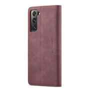 For Samsung Galaxy S22+ CaseMe 013 Multifunctional Horizontal Flip Leather Phone Case(Wine Red)