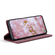 For Samsung Galaxy S22+ CaseMe 013 Multifunctional Horizontal Flip Leather Phone Case(Wine Red)