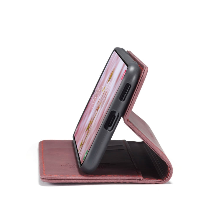 For Samsung Galaxy S22+ CaseMe 013 Multifunctional Horizontal Flip Leather Phone Case(Wine Red)