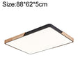 Wood Macaron LED Rectangle Ceiling Lamp, White Light, Size:88x62cm(Black) - free shipping - PMc TechLife - Order now!