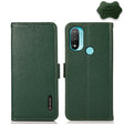 For Motorola Moto E20 / E40 KHAZNEH Side-Magnetic Litchi Genuine Leather RFID Case(Green) - free shipping - PMC TechLife - Order now!
