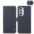 For Motorola Edge X30 KHAZNEH Side-Magnetic Litchi Genuine Leather RFID Case(Blue) - Motorola Cases by PMC TechLife | Online Shopping South Africa | PMC TechLife | Buy Now Pay Later Mobicred