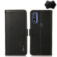 For Motorola G Pure KHAZNEH Side-Magnetic Litchi Genuine Leather RFID Case(Black) - Motorola Cases by PMC TechLife | Online Shopping South Africa | PMC TechLife | Buy Now Pay Later Mobicred