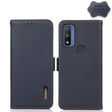 For Motorola G Pure KHAZNEH Side-Magnetic Litchi Genuine Leather RFID Case(Blue) - Motorola Cases by PMC TechLife | Online Shopping South Africa | PMC TechLife | Buy Now Pay Later Mobicred