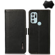 For Motorola Moto G60S KHAZNEH Side-Magnetic Litchi Genuine Leather RFID Case(Black) - Motorola Cases by PMC TechLife | Online Shopping South Africa | PMC TechLife | Buy Now Pay Later Mobicred