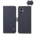 For OnePlus N20 5G KHAZNEH Side-Magnetic Litchi Genuine Leather RFID Phone Case(Blue) - OnePlus Cases by PMC TechLife | Online Shopping South Africa | PMC TechLife | Buy Now Pay Later Mobicred
