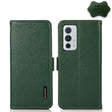For OnePlus 9RT 5G KHAZNEH Side-Magnetic Litchi Genuine Leather RFID Phone Case(Green) - free shipping - PMC TechLife - Order now!