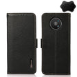 For Nokia 8 V 5G KHAZNEH Side-Magnetic Litchi Genuine Leather RFID Phone Case(Black) - Nokia Cases by PMC TechLife | Online Shopping South Africa | PMC TechLife | Buy Now Pay Later Mobicred