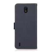 For Nokia C01 Core / C01 Plus KHAZNEH Side-Magnetic Litchi Genuine Leather RFID Phone Case(Blue)