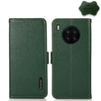 For Honor 50 Lite / Huawei nova 8i KHAZNEH Side-Magnetic Litchi Genuine Leather RFID Phone Case(Green) - Honor Cases by PMC TechLife | Online Shopping South Africa | PMC TechLife | Buy Now Pay Later Mobicred