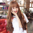 Air Bangs Fluffy Long Curly Hair Wig Rose Net Headgear for Women(Light Brown) - free shipping - PMC TechLife - Order now!