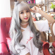 Air Bangs Fluffy Long Curly Hair Wig Rose Net Headgear for Women(Granny Grey) - free shipping - PMC TechLife - Order now!