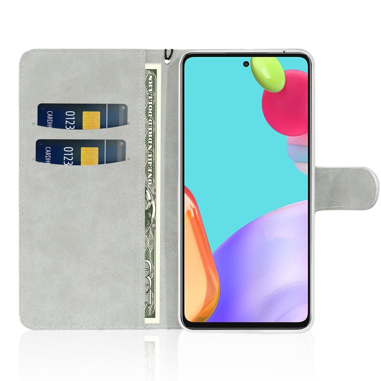 For Samsung Galaxy A73 Glitter Powder Leather Phone Case(Blue)