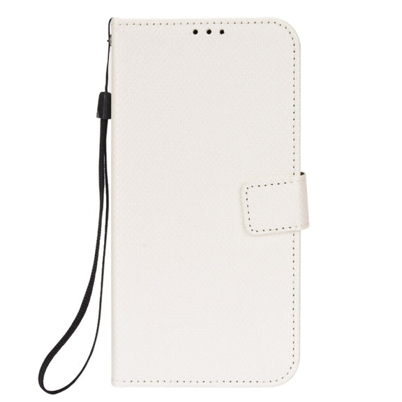 For Ulefone Note 6/ Note 6P Diamond Texture Leather Phone Case(White)