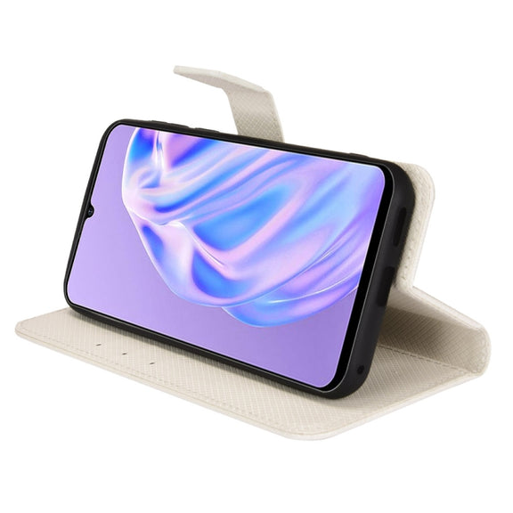 For Ulefone Note 6/ Note 6P Diamond Texture Leather Phone Case(White)