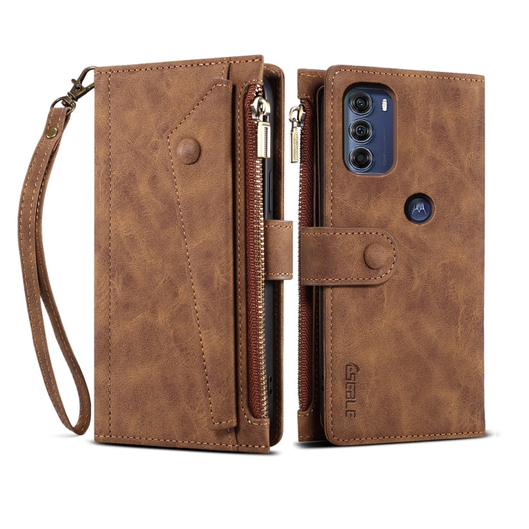 For Motorola Edge S30 Retro Frosted Leather Phone Case(Brown)