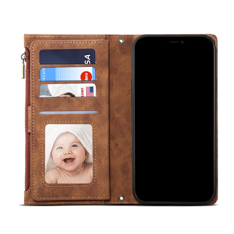 For Motorola Edge S30 Retro Frosted Leather Phone Case(Brown)