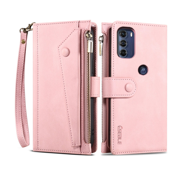 For Motorola Edge S30 Retro Frosted Leather Phone Case(Rose Gold)