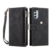 For Motorola Edge X30 Retro Frosted Leather Phone Case(Black)