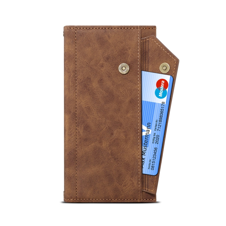 For Motorola Edge X30 Retro Frosted Leather Phone Case(Brown)