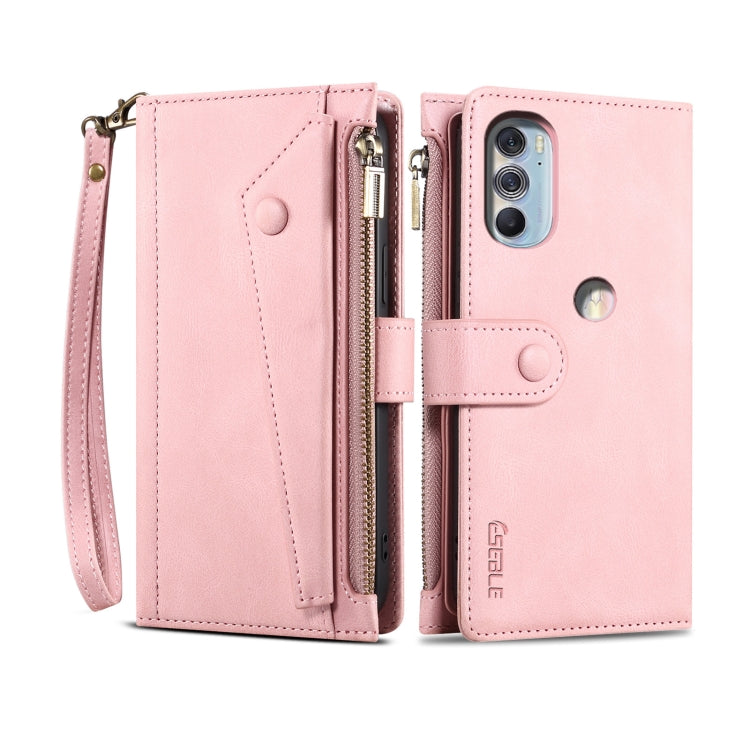 For Motorola Edge X30 Retro Frosted Leather Phone Case(Rose Gold)