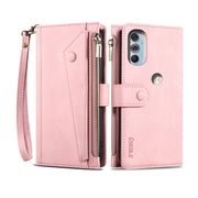 For Motorola Edge X30 Retro Frosted Leather Phone Case(Rose Gold)
