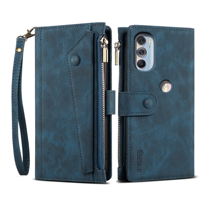 For Motorola Edge X30 Retro Frosted Leather Phone Case(Deep Green)