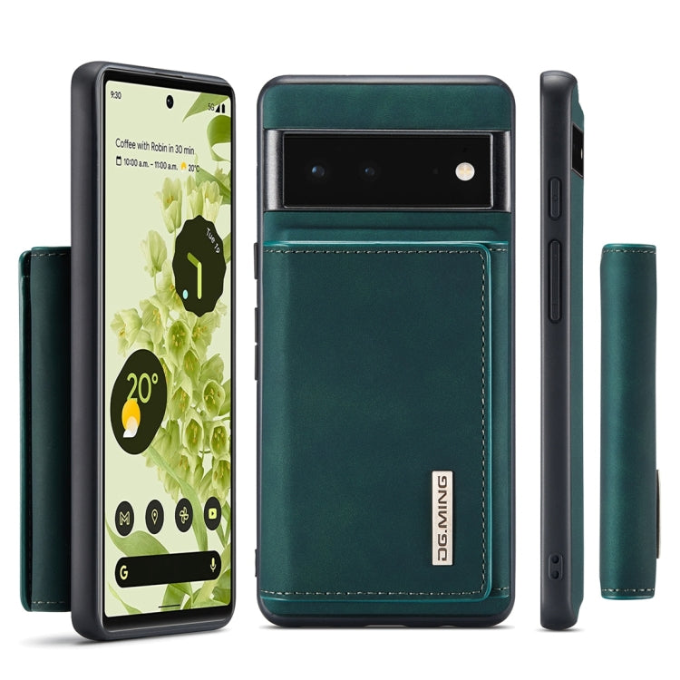 For Google Pixel 6 Pro DG.MING M1 Series 3-Fold Multi Card Wallet Back Cover Leather Phone Case(Green)