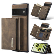 For Google Pixel 6 Pro DG.MING M1 Series 3-Fold Multi Card Wallet Back Cover Leather Phone Case(Coffee)