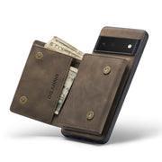 For Google Pixel 6 Pro DG.MING M1 Series 3-Fold Multi Card Wallet Back Cover Leather Phone Case(Coffee)