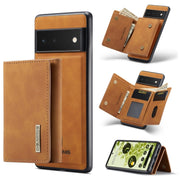For Google Pixel 6 Pro DG.MING M1 Series 3-Fold Multi Card Wallet Back Cover Leather Phone Case(Brown)
