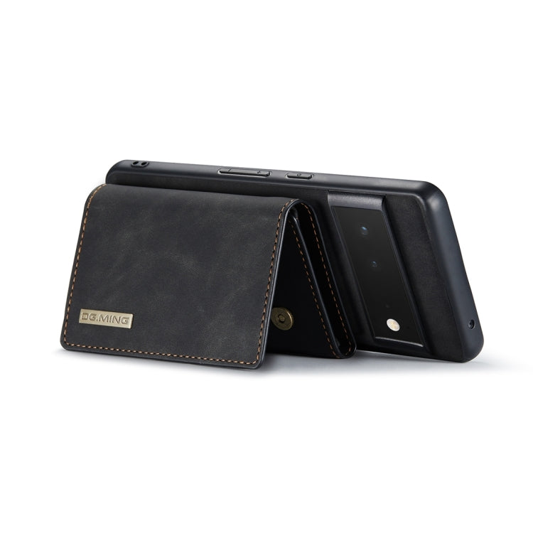 For Google Pixel 6 Pro DG.MING M1 Series 3-Fold Multi Card Wallet Back Cover Leather Phone Case(Black)