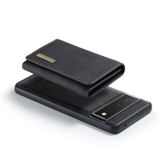 For Google Pixel 6 Pro DG.MING M1 Series 3-Fold Multi Card Wallet Back Cover Leather Phone Case(Black)