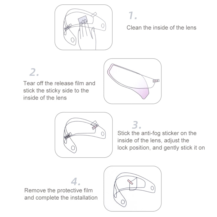 Visor Anti-fog PC Shield Helmet Lens Film(26.5 x 8.5cm)
