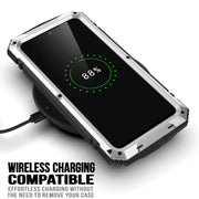For Samsung Galaxy S22 5G R-JUST Metal + Silicone Holder Phone Case(Silver)