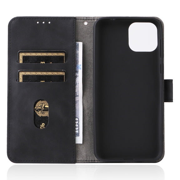 For Ulefone Note 6 Skin Feel Magnetic Flip Leather Phone Case(Black)