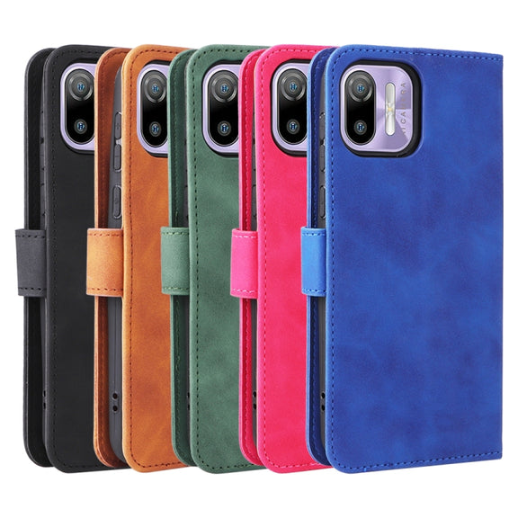 For Ulefone Note 6 Skin Feel Magnetic Flip Leather Phone Case(Blue)