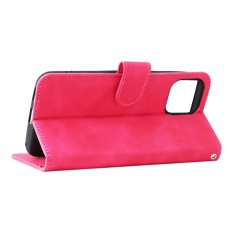 For Ulefone Note 6 Skin Feel Magnetic Flip Leather Phone Case(Rose Gold)