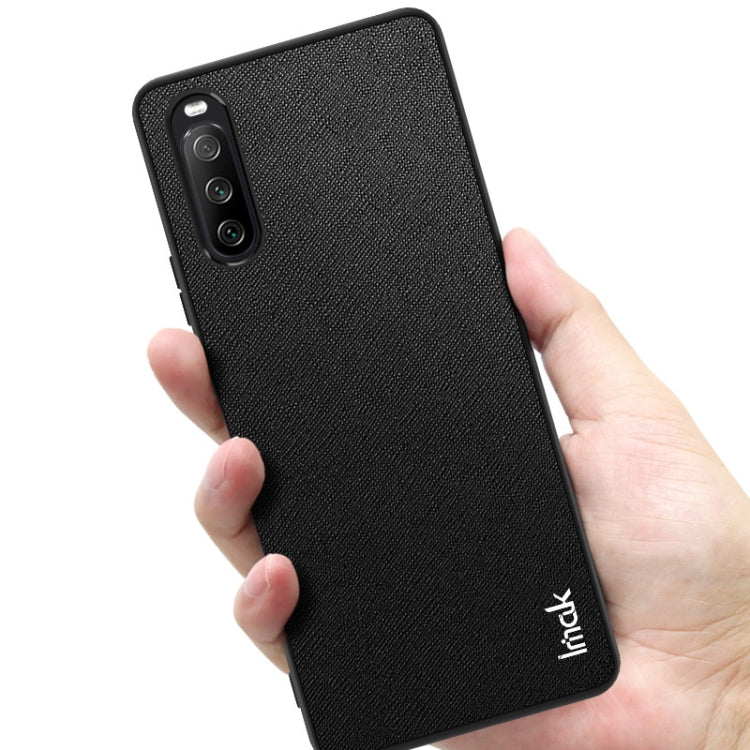 For Sony Xperia 10 III imak LX-5 Series PC + TPU Case with Screen Protector(Cross Texture)