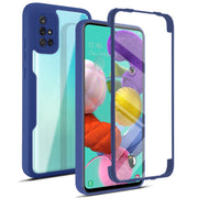 For Samsung Galaxy A51 4G Acrylic + TPU 360 Degrees Full Coverage Shockproof Phone Case(Blue)