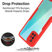 For Samsung Galaxy A51 4G Acrylic + TPU 360 Degrees Full Coverage Shockproof Phone Case(Blue)