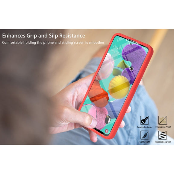 For Samsung Galaxy A51 4G Acrylic + TPU 360 Degrees Full Coverage Shockproof Phone Case(Blue)