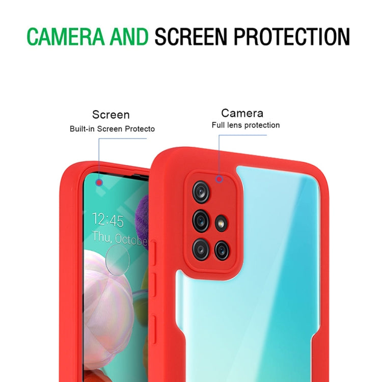 For Samsung Galaxy A51 4G Acrylic + TPU 360 Degrees Full Coverage Shockproof Phone Case(Blue)